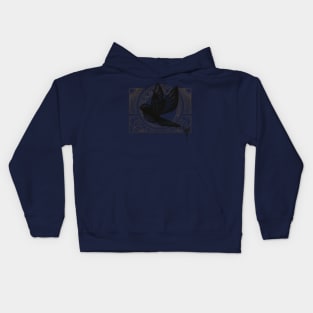 Bird in cage. Art Deco illustration. Kids Hoodie